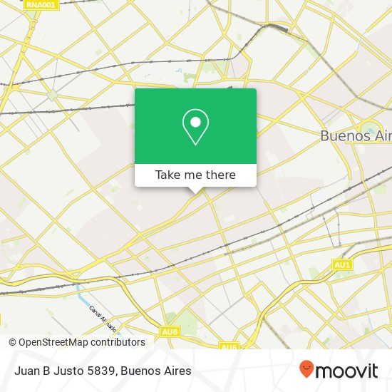 Mapa de Juan B Justo 5839