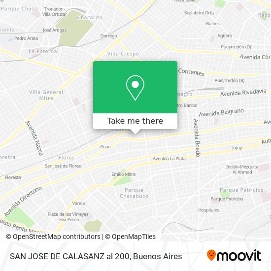 SAN JOSE DE CALASANZ al 200 map