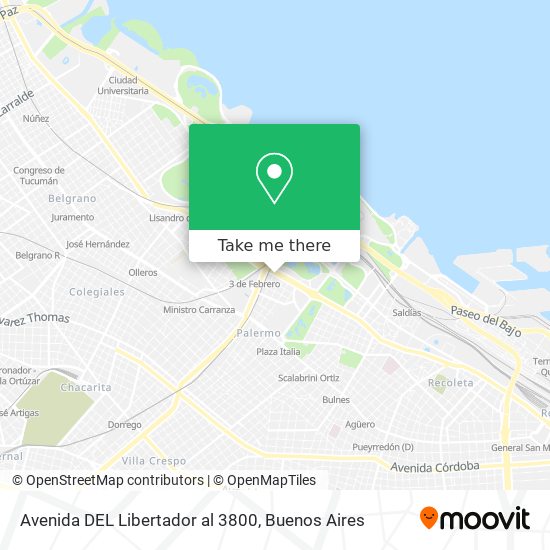 Avenida DEL Libertador al 3800 map