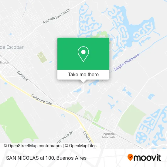 SAN NICOLAS  al 100 map