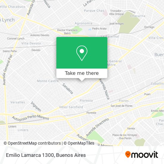 Emilio Lamarca 1300 map