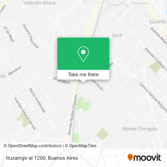 Ituzaingo al 1200 map