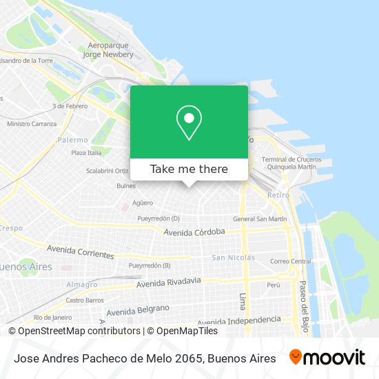 Mapa de Jose Andres Pacheco de Melo 2065