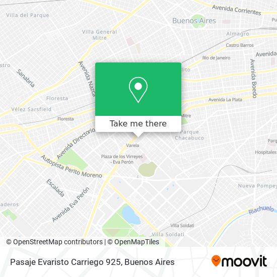 Mapa de Pasaje Evaristo Carriego 925
