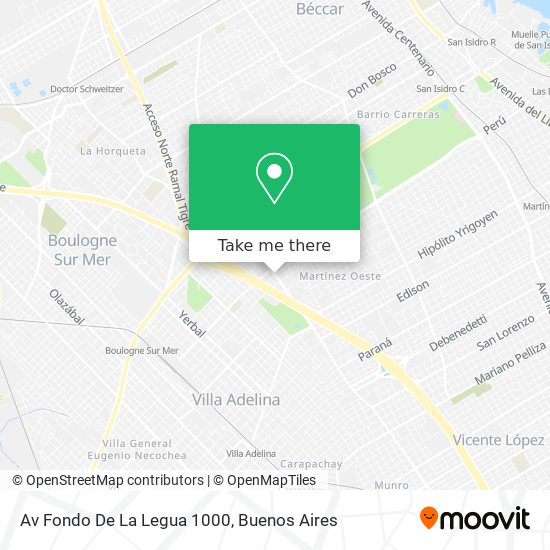 Av Fondo De La Legua  1000 map