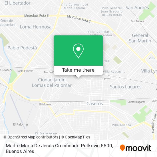 Mapa de Madre Maria De Jesús Crucificado Petkovic 5500