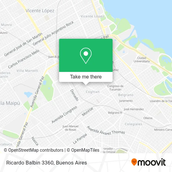 Ricardo Balbin 3360 map