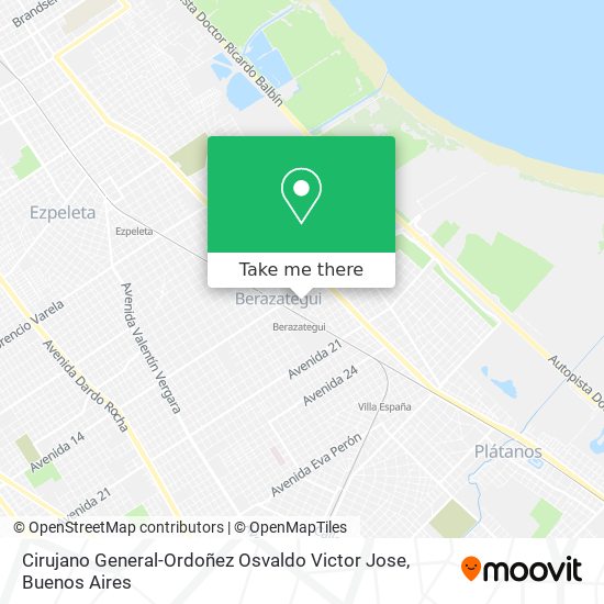 Mapa de Cirujano General-Ordoñez Osvaldo Victor Jose