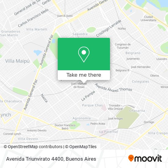 Avenida Triunvirato 4400 map