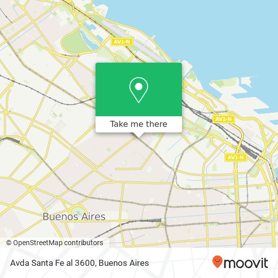 Mapa de Avda Santa Fe al 3600