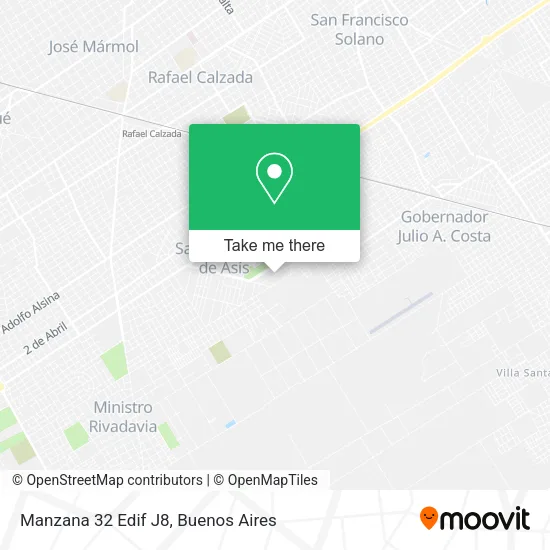 Mapa de Manzana 32 Edif  J8