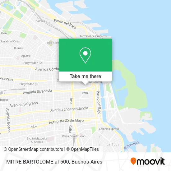 Mapa de MITRE BARTOLOME al 500