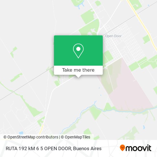 Mapa de RUTA 192  kM 6 5 OPEN DOOR