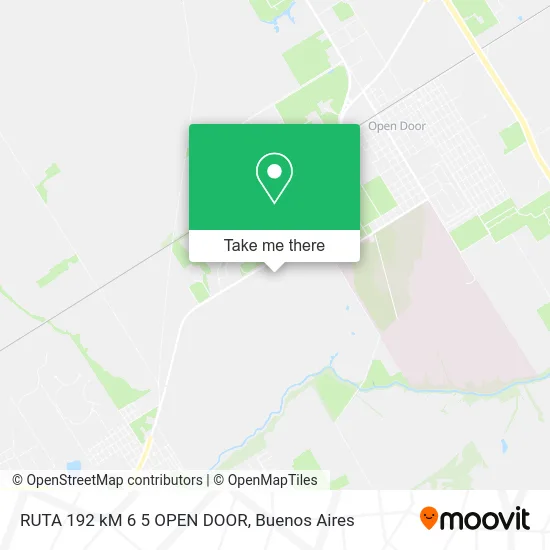 RUTA 192  kM 6 5 OPEN DOOR map