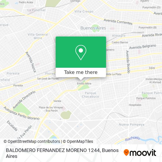 BALDOMERO FERNANDEZ MORENO 1244 map