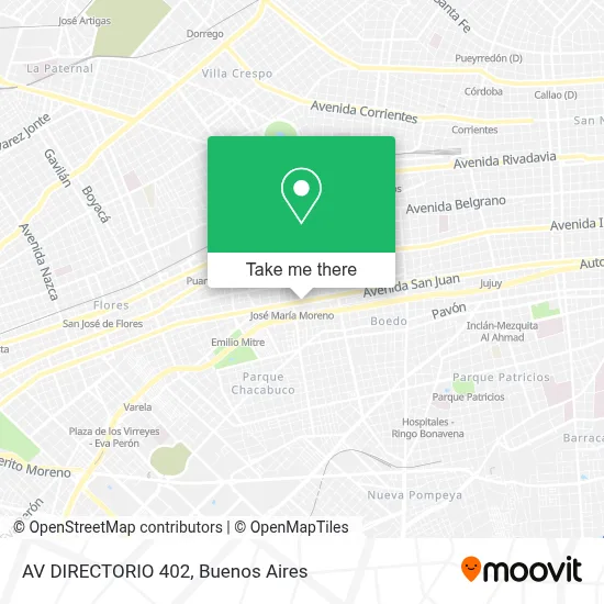 AV DIRECTORIO 402 map