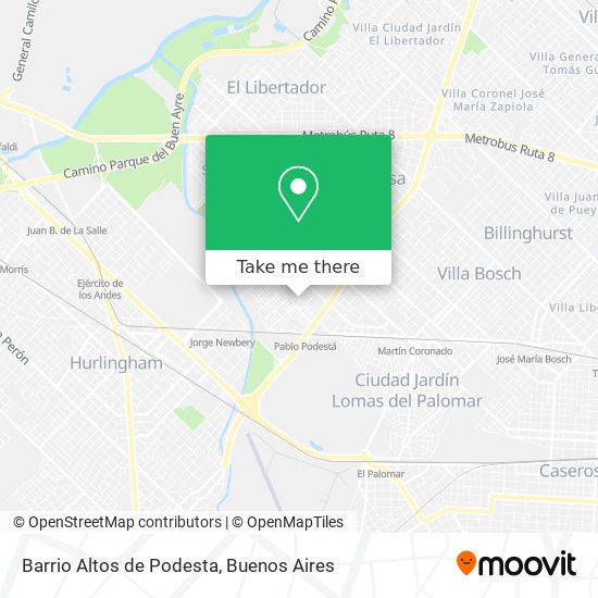 Barrio Altos de Podesta map