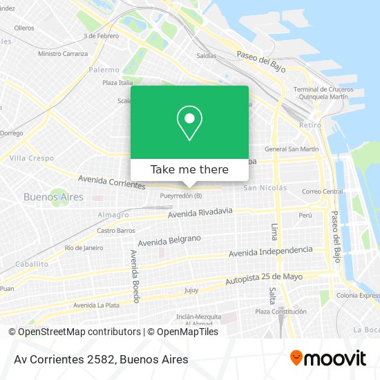 Av  Corrientes 2582 map