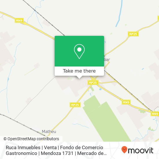 Mapa de Ruca Inmuebles | Venta | Fondo de Comercio Gastronomico | Mendoza 1731 | Mercado de Maschwitz