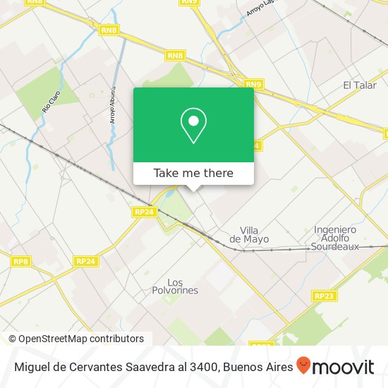 Mapa de Miguel de Cervantes Saavedra al 3400
