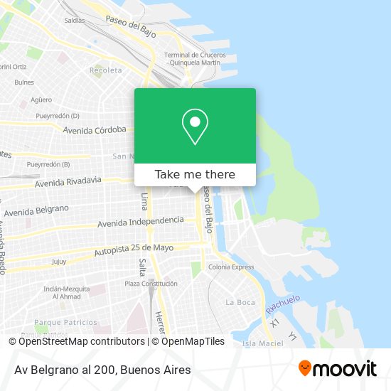 Av  Belgrano al 200 map