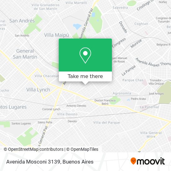 Mapa de Avenida Mosconi 3139