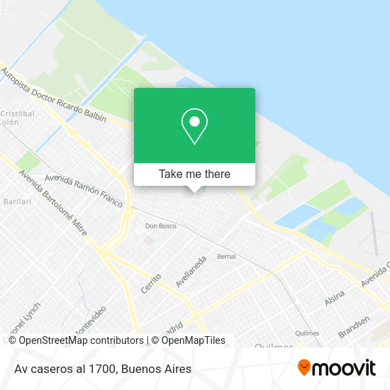 Mapa de Av caseros al 1700
