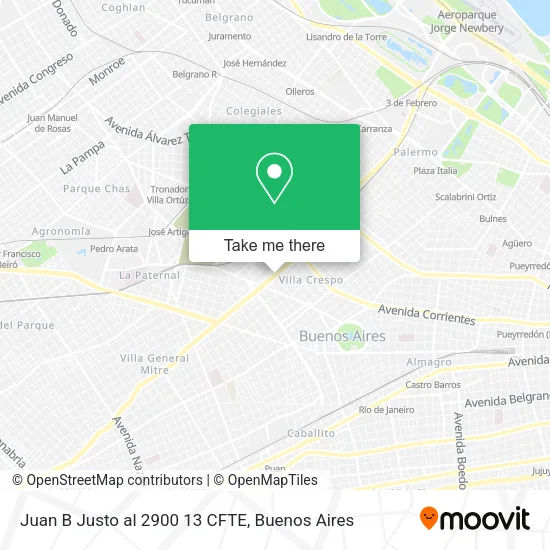 Juan B  Justo al 2900 13 CFTE map