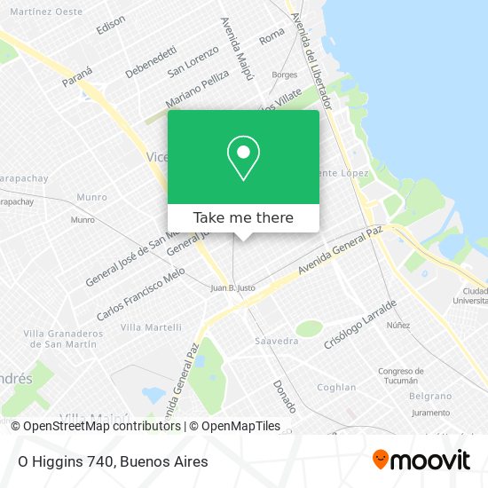 Mapa de O Higgins 740