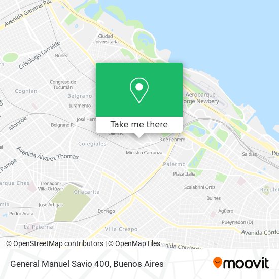 General Manuel Savio 400 map