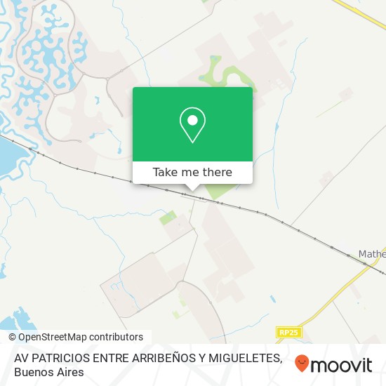 AV PATRICIOS ENTRE ARRIBEÑOS Y MIGUELETES map