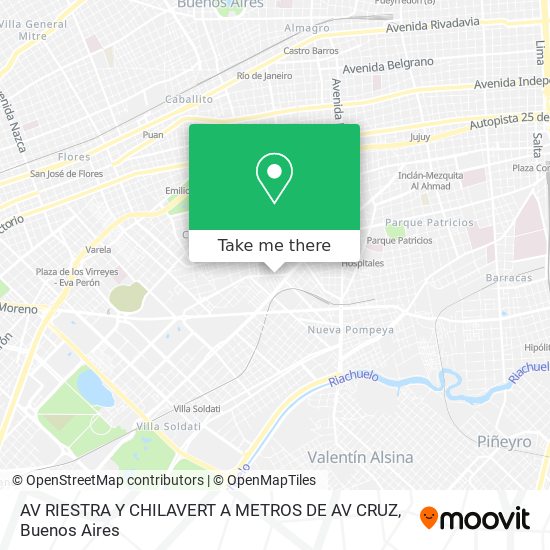 Mapa de AV RIESTRA Y CHILAVERT  A METROS DE AV CRUZ