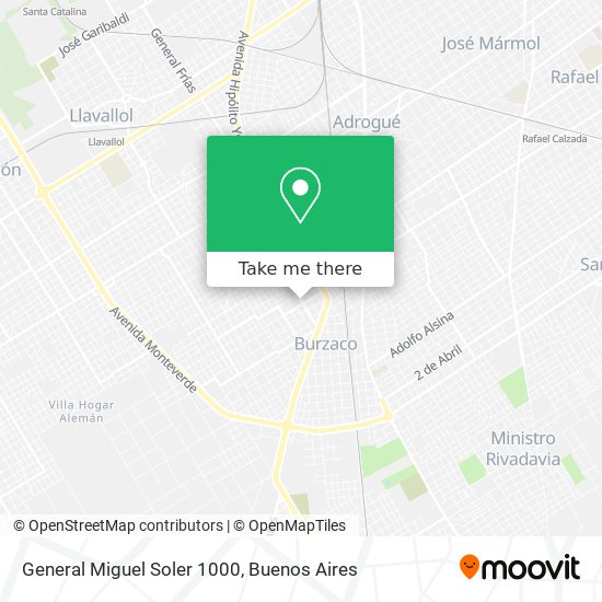 Mapa de General Miguel Soler 1000