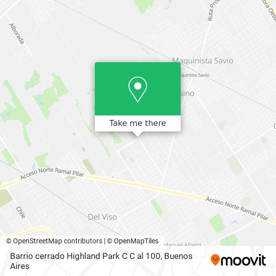 Barrio cerrado Highland Park C C  al 100 map