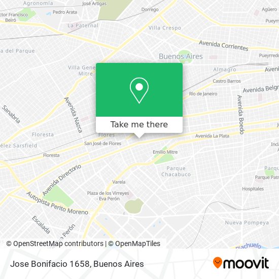 Jose Bonifacio 1658 map