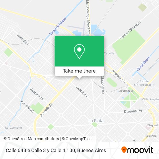 Mapa de Calle 643  e  Calle 3 y Calle 4 100