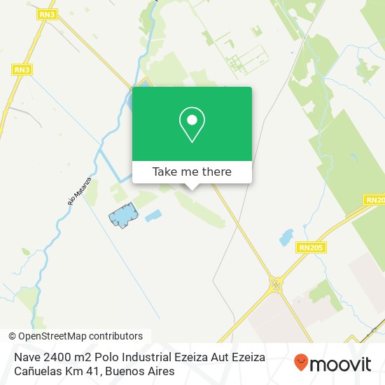 Mapa de Nave 2400 m2 Polo Industrial Ezeiza   Aut  Ezeiza   Cañuelas Km   41