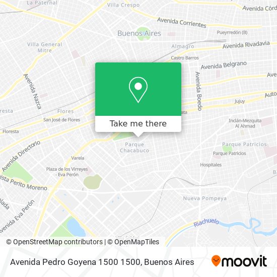 Mapa de Avenida Pedro Goyena 1500 1500