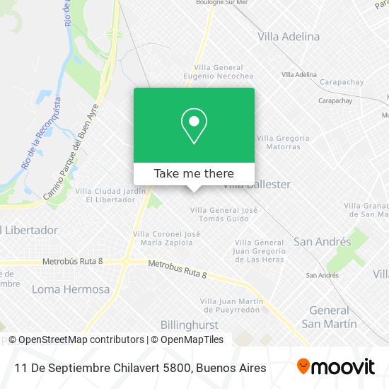 11 De Septiembre Chilavert 5800 map