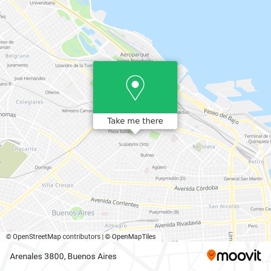 Arenales 3800 map