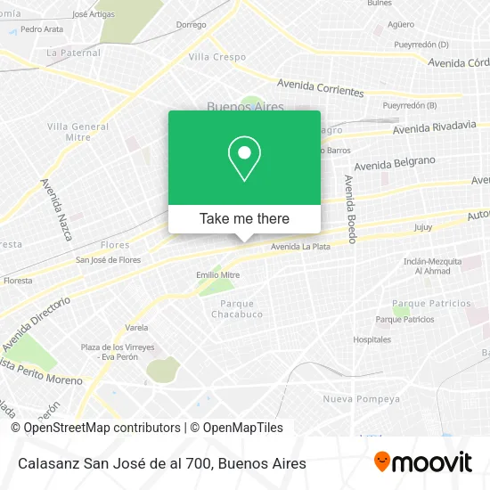 Mapa de Calasanz  San José de al 700