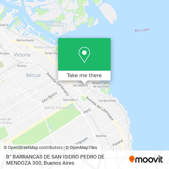 B° BARRANCAS DE SAN ISIDRO  PEDRO DE MENDOZA 300 map