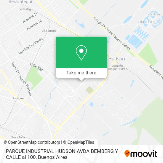 PARQUE INDUSTRIAL HUDSON AVDA BEMBERG Y CALLE al 100 map