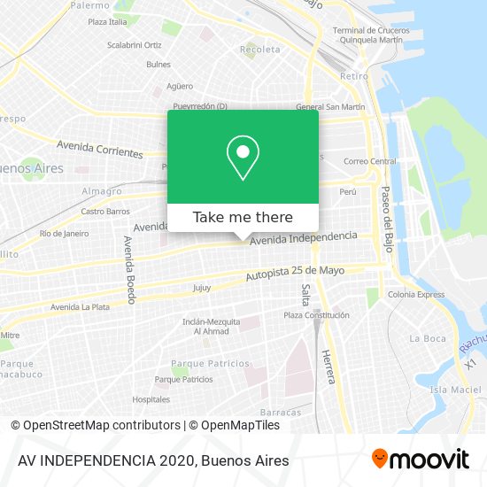 AV  INDEPENDENCIA 2020 map