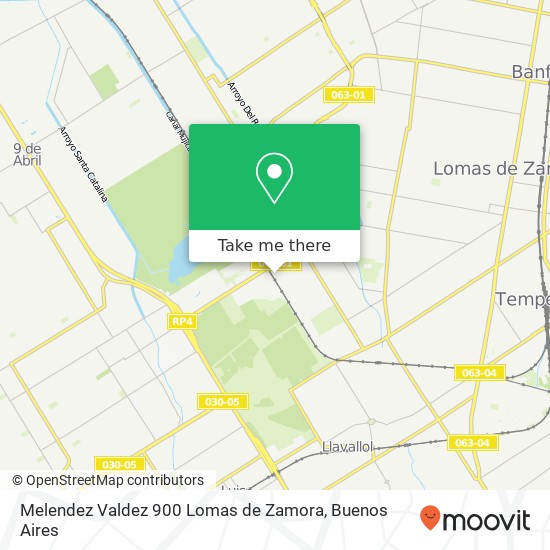 Melendez Valdez 900  Lomas de Zamora map