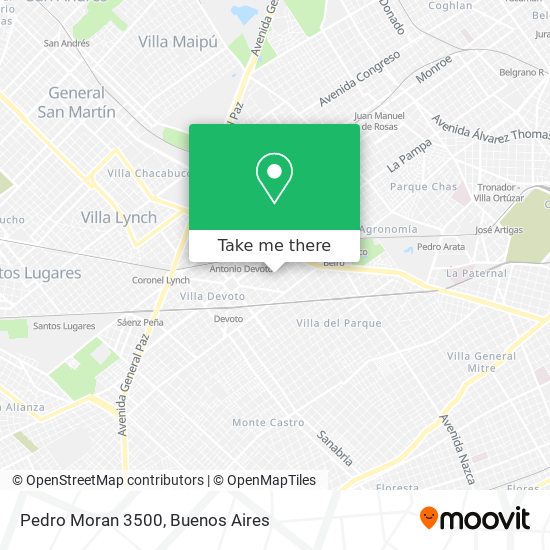 Mapa de Pedro Moran 3500