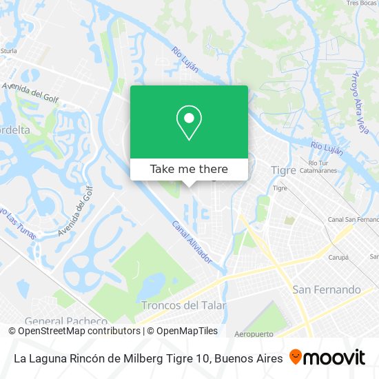 La Laguna   Rincón de Milberg   Tigre 10 map