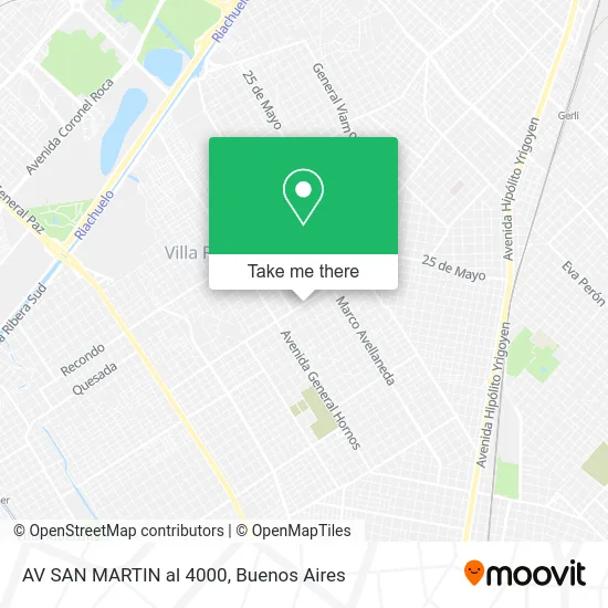AV  SAN MARTIN  al 4000 map