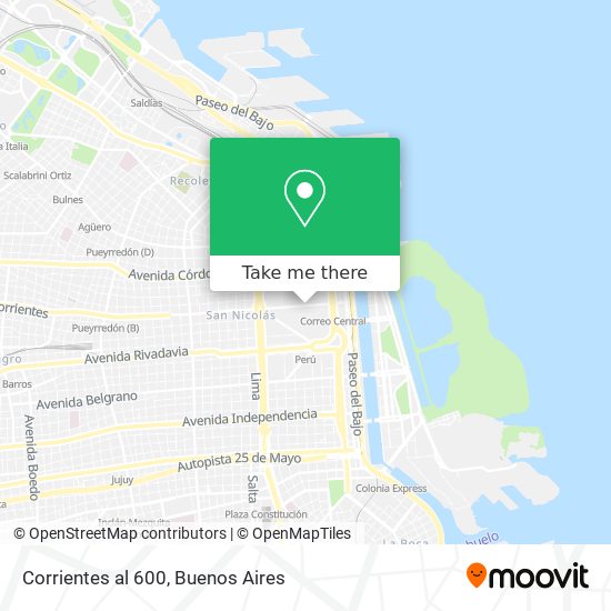 Mapa de Corrientes al 600