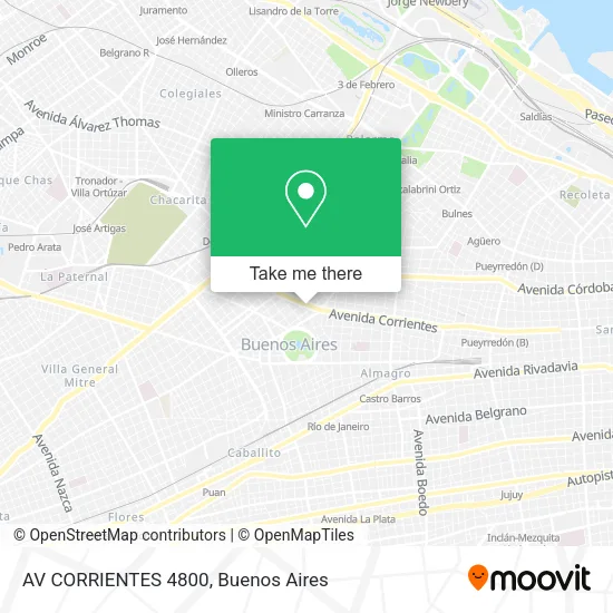 Mapa de AV  CORRIENTES 4800